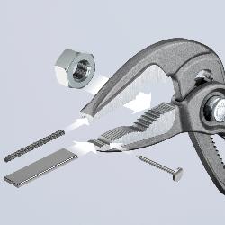 Knipex Cobra ES Water Pump Pliers Extra-slim Plastic Coated Grey Atramentized 180mm 87 51 180