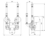 Grundfos STR2-1.5 CN Universal Head Twin Impeller Shower Pump 98950219