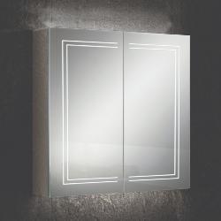 HIB Edge 80 LED Illuminated Aluminium Mirror Cabinet 49600