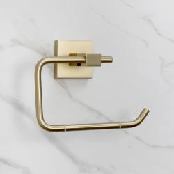 Bristan Square Toilet Roll Holder Brushed Brass SQ ROLL BB