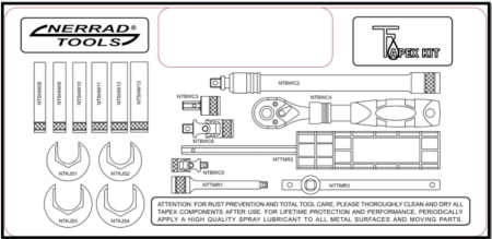 Nerrad Tapex Kit Spare 3/8" Slide Bar NTTMR3