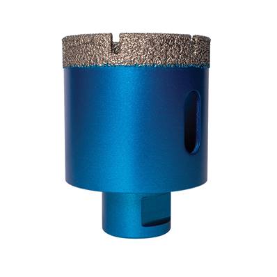 Vacuum Brazed Diamond Tile Drill Bit 50mm - Slotted Barrel (M14 Fit) XCEL Grade TDXCEL50
