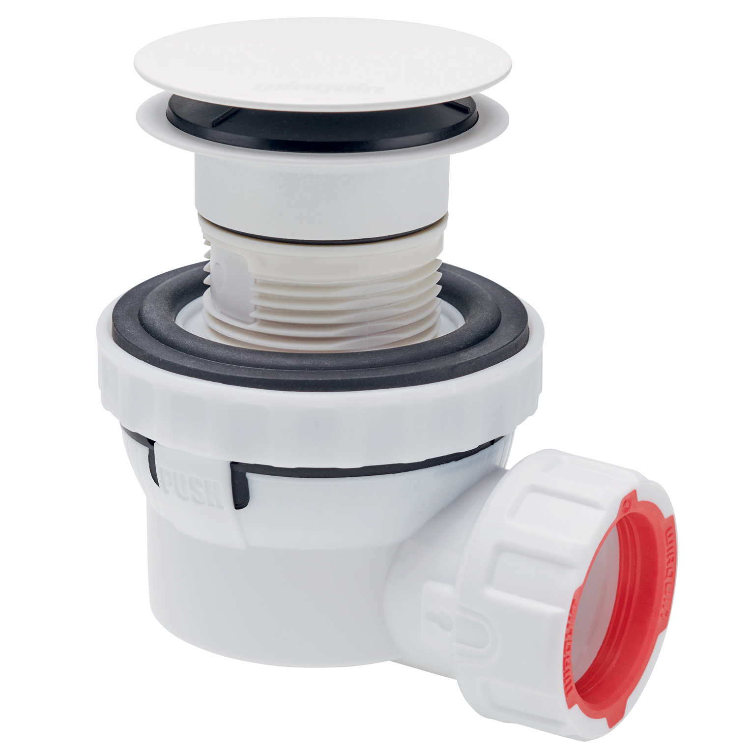 An image of Wirquin Nano 6.7 Quick Clac All-in-one Basin Waste & Trap Matt White 30724956