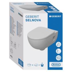 Geberit Selnova Premium Wall-hung WC Washdown Semi-shrouded Rimfree 501.750.00.1