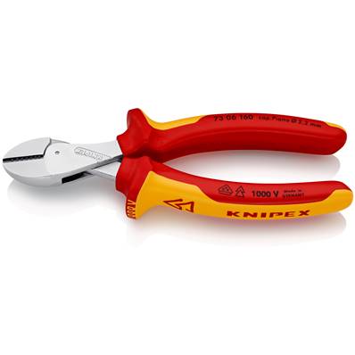 An image of Knipex X-cut Compact Diagonal Cutter Insulated Multi-comp. Grips Vde Chrome-plat...