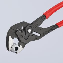 Knipex Pliers Wrench Plastic Coated Grey Atramentized 300mm 86 01 300