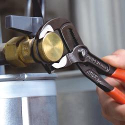 Knipex Cobra High-Tech Water Pump Pliers Plastic Coated Grey Atramentized 180mm 87 01 180