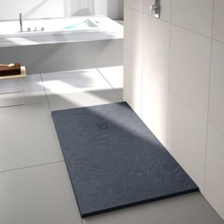 An image of Merlyn Truestone 1200x900mm Rectangular Tray Graphite Slate Black T129rtg