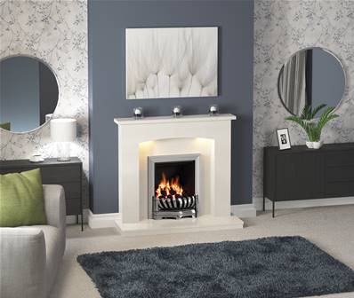 Be Modern 45” Isabelle Surround (surround only) in Manila Micro Marble 007404 with Led down lights SH0365 
