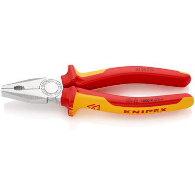 An image of Knipex Combination Pliers Multi-component Grips Vde Chrome-plated 200mm 03 06 20...