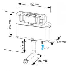 Siamp Intra Comfort ECO Bottom Inlet Plastic ½" Cistern 10005021