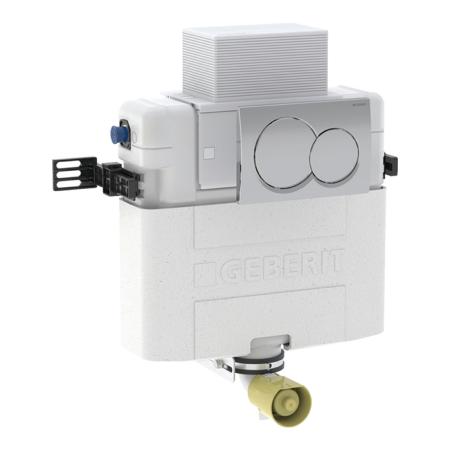 Geberit Alpha 82cmH Concealed Cistern, plus Alpha01 Round Flush Plate 109.004.21.1