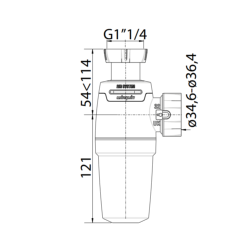 Wirquin Neo Air 1.25" Telescopic Bottle Trap 30722169