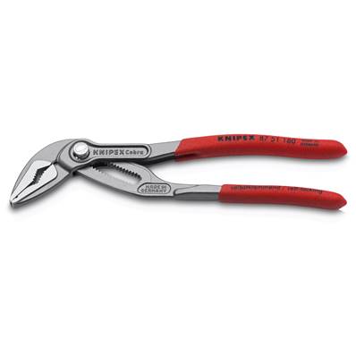 Knipex Cobra ES Water Pump Pliers Extra-slim Plastic Coated Grey Atramentized 180mm 87 51 180