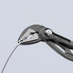 Knipex Cobra ES Water Pump Pliers Extra-slim Plastic Coated Grey Atramentized 180mm 87 51 180