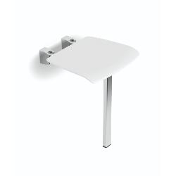 HIB Shower Seat with Support Leg White ACSSWHI02