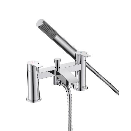 An image of Bristan Appeal Bath Shower Mixer Chrome with Clicker Waste APL BSM C