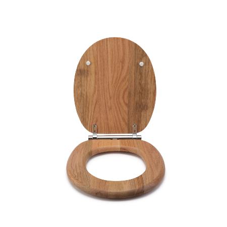 Croydex Rutland Flexi-Fix™ Solid Oak Toilet Seat