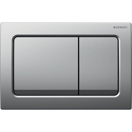 Geberit Alpha01 Square Dual Flush Plate - Matt Chrome 115.055.46.1