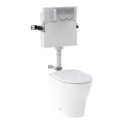 Geberit Back-to-Wall 4-in-1 Cistern, Flush Plate, Selnova Rimless Pan & Soft Close Seat Pack 118.363.21.2