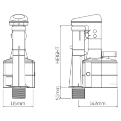 Thomas Dudley Turbo 44 9 inch Syphon Duoflush for Narrow Cisterns 315749