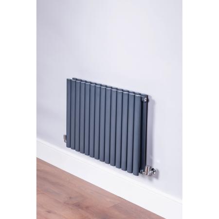 DQ Heating Cove Double Horizontal Radiator 550 x 590 in Anthracite