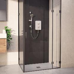 Aqualisa E2 APL Electric Shower with 3 Mode Handset 9.5kW Multifit in White E2W95