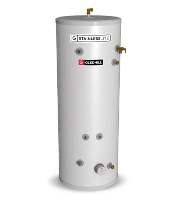 Gledhill StainlessLite Plus Unvented Solar Heat Pump 250L Hot Water Cylinder PLUHP250S