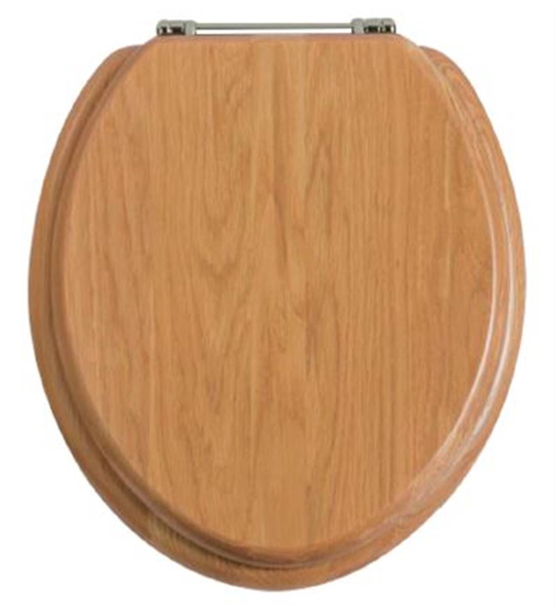 Heritage Soft Close Toilet Seat Oak with Chrome Hinges TSOAK101SC