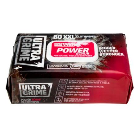 UltraGrime Pro Power Scrub XXL Cloth Wipes (Pack of 80) 5920