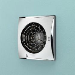 HIB Hush White Safety Extra Low Voltage Extractor Fan Chrome 34600