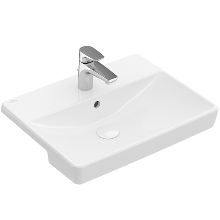An image of Villeroy & Boch Avento 550 x 440mm 1TH Semi-Recessed Basin 4A065501