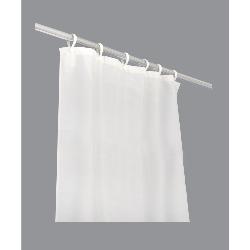 Bathex Weighted Shower Curtain - White Polyester 65390