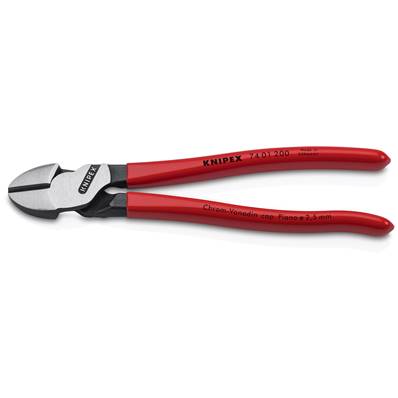 An image of Knipex High Leverage Diagonal Cutter Black Atramentized 200mm 74 01 200