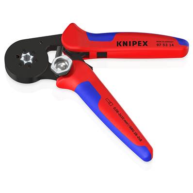 An image of Knipex Self-adjusting Crimping Pliers for Wire Ferrules with Lateral Access 180m...