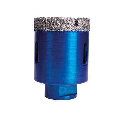 Vacuum Brazed Diamond Tile Drill Bit 45mm - Slotted Barrel (M14 Fit) XCEL Grade TDXCEL45