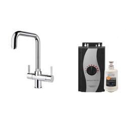 InSinkErator Turino 3N1 U Shape Instant Hot Water Tap with Tank and Filter Chrome 45154 + 44983