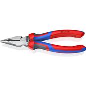 Knipex Needle-Nose Combination Pliers with Comfort Handles Black Atramentized 185mm 08 22 185