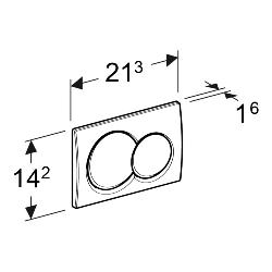 Geberit Alpha01 Round Dual Flush Plate - Red Gold 115.035.QA.1