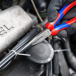 Knipex Snipe Nose Side Cutting Pliers with Comfort Handles Black Atramentized 200mm 26 12 200