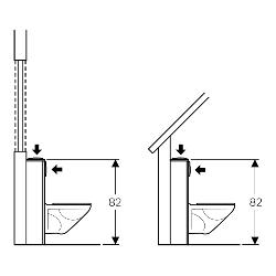 Geberit Alpha 82cmH Frame & Cistern, plus Alpha01 Round Flush Plate 458.035.21.2