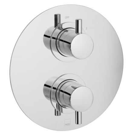 Vado DX Celsius 2 Outlet Concealed Thermostatic Shower Valve with Round Backplate CEL-148D/2/RO-C/P