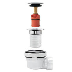 Wirquin Nano 6.7 Quick Clac All-in-One Basin Waste & Trap Chrome 30724233