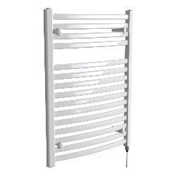 Vogue Curvee 800 x 600mm Arched Crossbar Towel Rail - Heating Only (White) MD050 MS0800600WH