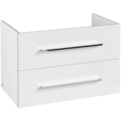 Villeroy & Boch Avento Crystal White 800mm Wall Hung 2-Drawer Washbasin and Vanity Unit SAVE05B401