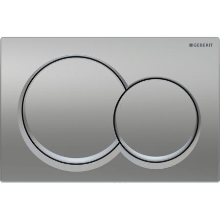Geberit Alpha01 Round Dual Flush Plate - Matt Chrome 115.035.46.1