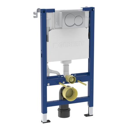 Geberit Alpha 98cmH Frame & Cistern, plus Alpha01 Round Flush Plate 458.038.21.2