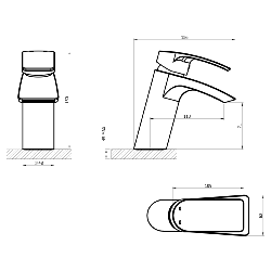 Francis Pegler Waterfall Mono Basin Mixer Chrome 4K7001