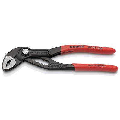 An image of Knipex Cobra High-tech Water Pump Pliers Plastic Coated Grey Atramentized 150mm ...