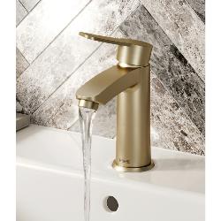Bristan Appeal Eco Start Basin Mixer with Clicker Waste Brushed Brass APL ES BAS BB